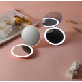Карманное круглое зеркало для макияжа с LED подсветкой Pocket Mirror USB