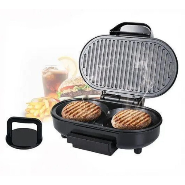 Электрический прижимной гриль Бургер мейкер RAF 245, 750W Бутербродница – котлетница – гриль для бургеров