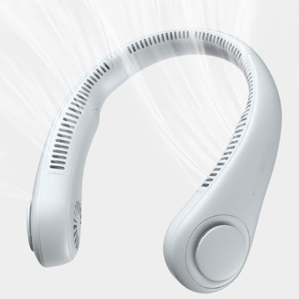 Портативный вентилятор на шею Bladeless Neck Cooler · Охладитель воздуха на шею 3 режима обдува лица и шеи