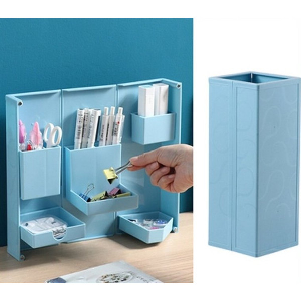 Складной настольный органайзер для канцелярских принадлежностей, косметики, аксессуаров