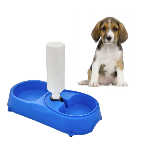 Миска для котов и собак с автоматической поилкой Pet Feeder · Кормушка для домашних животных 2 в 1