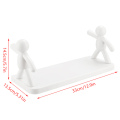 Универсальная подвесная полочка Человечки для ванной комнаты / кухни · Бытовая полка на клейких креплениях, 33х14 см