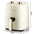 Аэрофритюрница RAF R.5237W Воздушный электрический фритюр для приготовления блюд без масла, 4.8 л