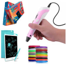 3D Pen-6 Большой набор для творчества 3Д ручка c LCD дисплеем, графический планшет, 100 м пластика и трафареты в комплекте
