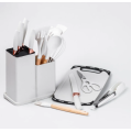 Кухонный набор ножей и аксессуаров Kitchenware Set, 20 предметов ∙ Инструменты для кухни с подставкой и разделочной доской