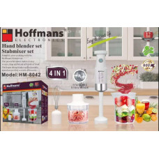 Блендер погружной Hoffmans 4 в 1 600W HM-8042 • Многофункциональный блендер с насадками для взбивания и измельчения