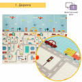 Детский развивающий игровой коврик раскладной 150*180 см / Термоковрик для детей Folding baby mat (Дорога)