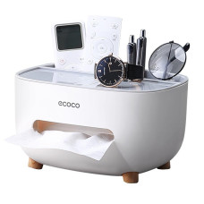 Настольный органайзер Ecoco Tissue с диспенсером для салфеток и отсеками для удобного хранения аксессуаров