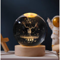 Декоративный 3D ночник Хрустальный Шар 8 см · Настольная лампа - светильник с 3D эффектом Галлактика