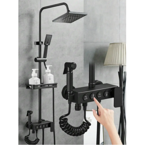 Душ в ванную из нержавеющей стали с тропическим душем с разными режимами работы ∙ Тропический душ с многофункциональным смесителем и биде (3561)