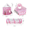 Детская игровая палатка 3 в 1 с туннелем и сухим бассейном ∙ Игровой замок – шатер домик для ребенка