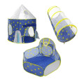 Детская игровая палатка 3 в 1 с туннелем и сухим бассейном ∙ Игровой замок – шатер домик для ребенка
