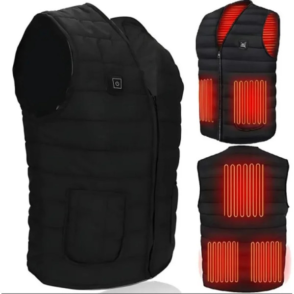 Умный согревающий жилет с 3 режимами нагрева ∙ Жилет с USB подогревом 9 зон ∙ Электрическая термокуртка