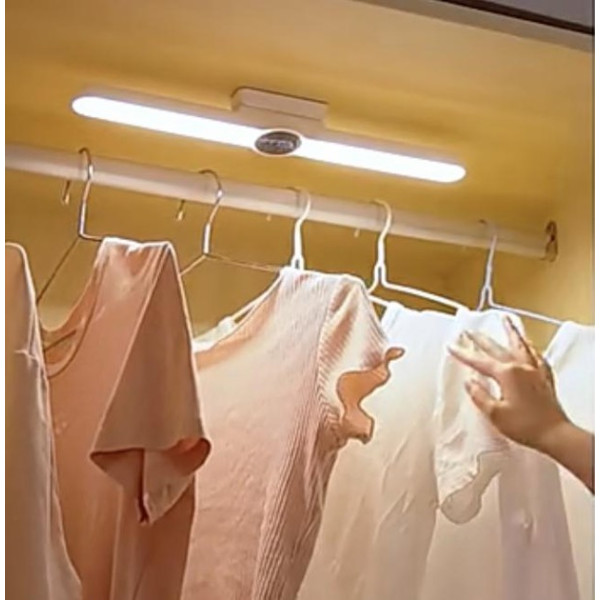 Подвесная LED лампа 55 см с часами и аккумулятором Screenbar 17017 Сенсорный беспроводной настенный светильник с экраном