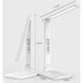 Аккумуляторная LED лампа 801S с часами, календарем, термометром • Лампа настольная беспроводная с дисплеем и органайзером для ручек