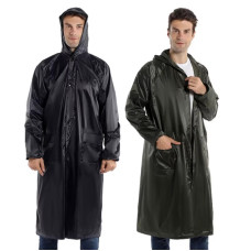 Дождевик на молнии с капюшоном ∙ Водонепроницаемый походный плащ – накидка от дождя