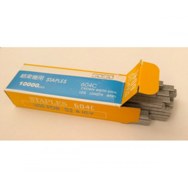 Скобы для степлера садового подвязочного, 604C, 6х4 мм, 10000 шт