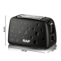 Тостер RAF R.502 на 2 ломтика с функцией размораживания и подогрева, 930 Вт