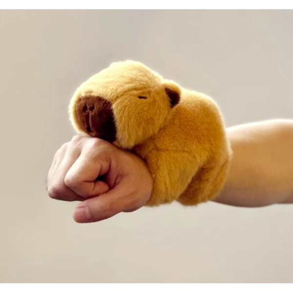Мягкая игрушка Капибара 21 см · Детский плюшевый браслет на руку