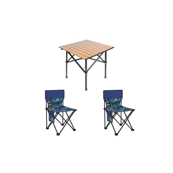 Набор складной мебели Стол + 2 стула для туризма, кемпинга и отдыха · Металлический каркас