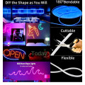 Неоновая светодиодная лента LED Neon Strip 5 м · Неоновый RGB гибкий шнур с управлением от телефона