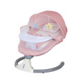 Колыбель - качалка для ребенка ∙ Детские электрокачели-шезлонг ∙ Розовая / серая