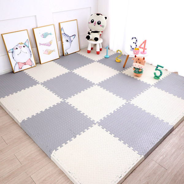 Коврик – пазл для детей, 30*30*1 см · Мягкий термо ковер – плитки из EVA пены · Пазловый детский мат, 7 штук в комплекте