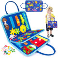 Бизиборд 21 в 1 в виде сумочки с большим числом развивающих элементов