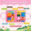Бизиборд 21 в 1 в виде сумочки с большим числом развивающих элементов