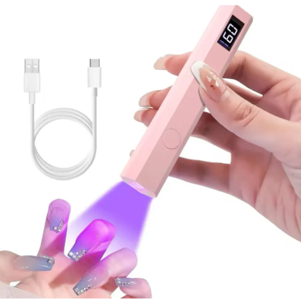 Портативная беспроводная лампа для сушки ногтей Hand-held UV LED lamp Ручная лампа – стик для поляризации геля, гел-лака с USB зарядкой