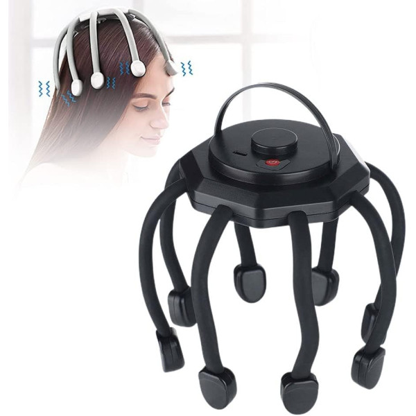 Массажер для головы Осьминог с вибрацией и USB-зарядкой · Релаксационный электрический массажер