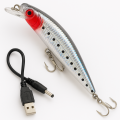 Рыболовная приманка с аккумулятором электронный воблер на хищную рыбу • Twitching Lure светящаяся приманка с с usb зарядкой
