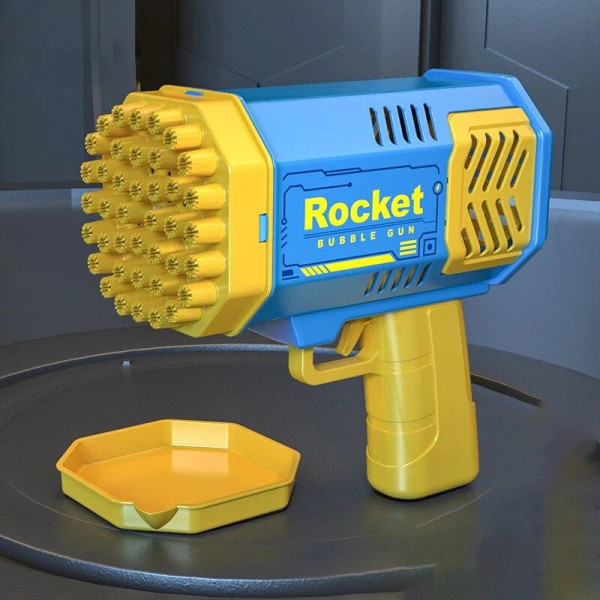 Генератор мыльных пузырей Bazooka Rocket Bubble Gun 69 • Пушка для мыльных пузырей с отверстиями и подсветкой