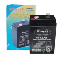 Аккумулятор Wimpex WX-645 6V 4.5Ah 2024 • Свинцово-кислотная герметичная батарея для детских машинок фонарей и UPS