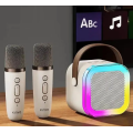 Детский набор Караоке Два беспроводных микрофона + Колонка · RGB подсветка · Bluetooth