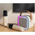 Детский набор Караоке Два беспроводных микрофона + Колонка · RGB подсветка · Bluetooth