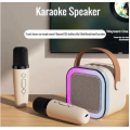 Детский набор Караоке Два беспроводных микрофона + Колонка · RGB подсветка · Bluetooth