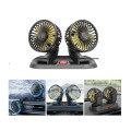 Двухголовый вентилятор для салона авто с регулятором скорости и поворотом 360° • Автомобильный вентилятор с двумя головками USB X666