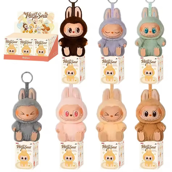 Мягкий брелок-монстр Лабубу в коробке-сюрпризе Blind Box • Игрушка-сюрприз POP MART Labubu