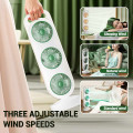 Настольный мини-вентилятор с тремя головками аккумулятором и зарядкой Type-C • Трёхголовочный вентилятор USB LY-856 / S-31