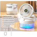 Портативный вентилятор-распылитель с 3 режимами обдува Fan 1317 • Складной мини-вентилятор с поворотом 180° увлажнением и быстрой зарядкой Type-C