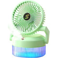Портативный вентилятор-распылитель с 3 режимами обдува Fan 1317 • Складной мини-вентилятор с поворотом 180° увлажнением и быстрой зарядкой Type-C