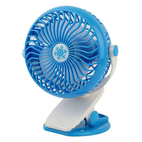 Вентилятор Мини USB с прищепкой Mini fan LY-582 • Портативный настольный вентилятор с аккумулятором и креплением