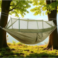 Гамак с москитной сеткой 220×120 см • Туристический подвесной гамак-кокон для кемпинга и походов