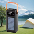 Внешний аккумулятор Power Bank YM-637CX · Портативная зарядка Павербанк 80000 mAh с солнечной батареей и фонариком