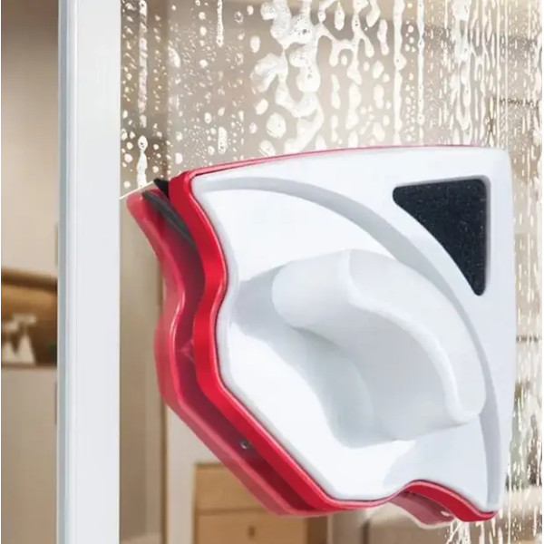 Магнитная щетка для мытья окон 3-32 мм • Двусторонний стеклоочиститель с треугольной формой и страховочным шнуром