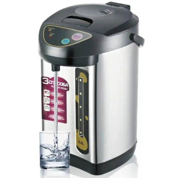 Термопот електричний Hoffmans HM-2568 • Термос з ручною помпою 6,8L