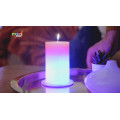 Восковая свеча с настоящим пламенем и встроенной подсветкой RGB Свечка меняющая цвет Candled Mood Madic