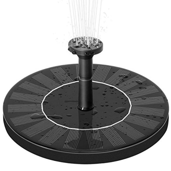 Солнечный фонтан-насос для сада с 6 насадками • Экологичный и декоративный способ украсить водоём или садовый участок