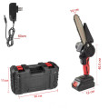 Мини пила Mini Electric Chain Saw1 48V в кейсе с 2 аккумуляторами • Портативная аккумуляторная пила для деревьев и дров